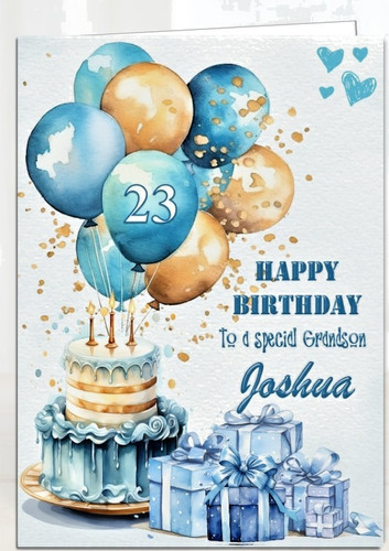 Personalised birthday card - personalised,
