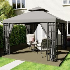 Metal Gazebo With Side Nets &