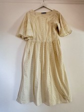 Wyse Cream Broderie Dress