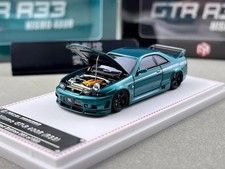 AL FH 1:64 Green JDM Skyline GTR R33 Nismo 400R Model Diecast Collect Car 