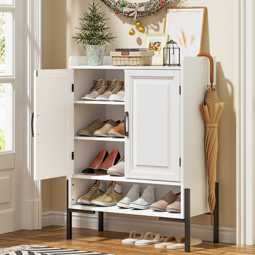 Shoe cabinet double doors 4 - cabinet,