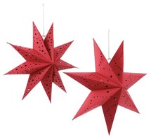 3x Paper Star Lantern