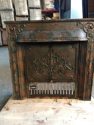 Vintage steel fire place - steel, gas