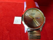 rotary windsor watch dolfin standardgold plated day date fitted battery
