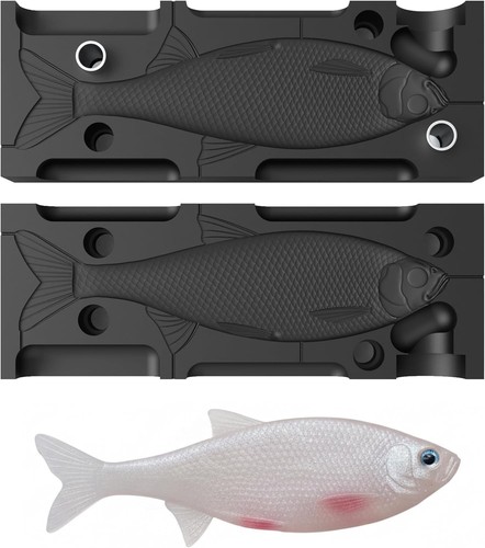 4in soft plastic lure mold - lure, cnc
