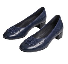 Hotter Navy Shoes Flower
