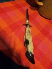 antique real goat's/ deer foot handle decorative paper knife letter opener