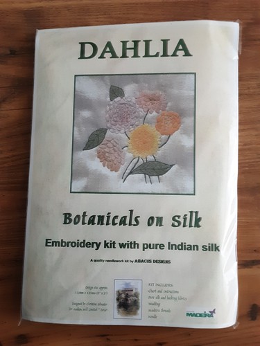New dahlia embroidery kit - dahlia,