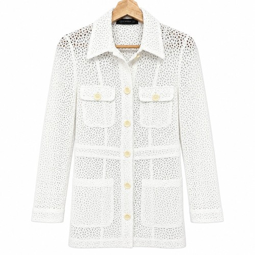 Zara woman white eyelet - white,