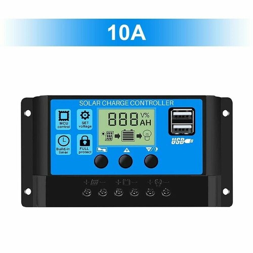 10a amp pwm lcd - usb, solar