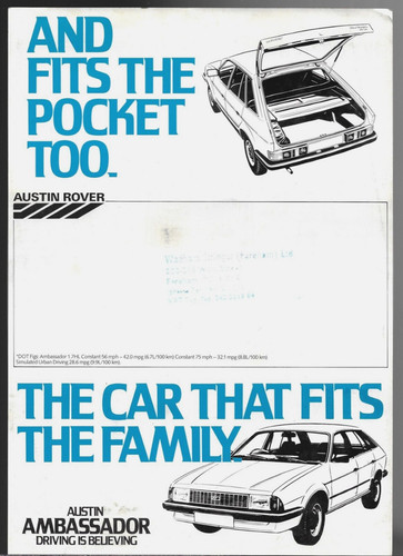 Austin ambassador 1982 uk - ambassador, 1982-83
