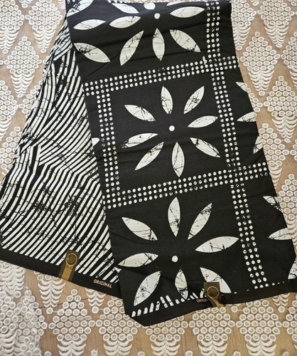 Black white african - black, wax