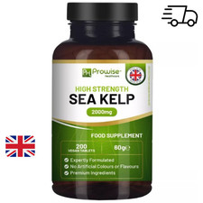 Sea Kelp Tablets Natural Source of Iodine 2000mg 200 Vegan Capsules Bundle Offer
