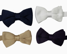 4 knitted bow ties set of four