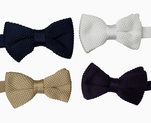 Knitted bow ties - 4, set