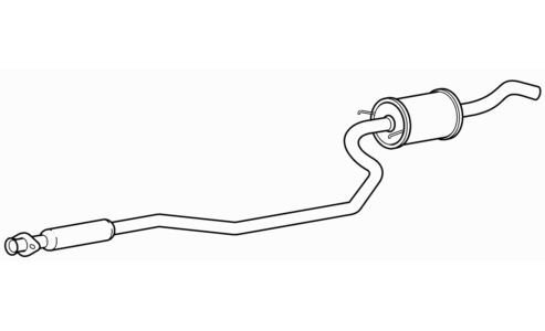 Centre exhaust middle silencer - middle,