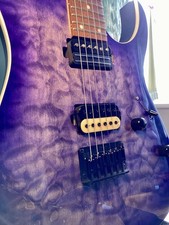 Ibanez RG421QM Quilt Maple Cerulean Blue Burst-2024-shielded-mint-modified 