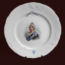 Royal Doulton Burslem Antique Queen Victoria  Diamond Jubilee China Plate 1897 