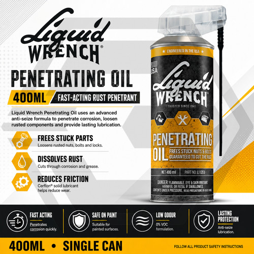 Liquid wrench penetrating oil - wrench,