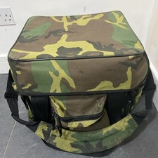 Retro UDG DJ Camo Record Bag Holds Approx 100 Vinyl. Padded, Straps VGC