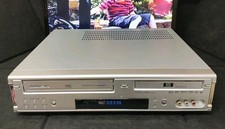 DAEWOO DVD / Video Recorder VHS Combo DF-4100P Silver Dual Deck Copy VHS to DVD 
