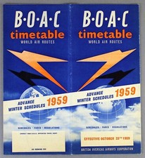 BOAC ADVANCE SUMMER SCHEDULES