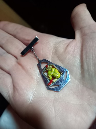 Vintage unusual enamel pixie - unusual,