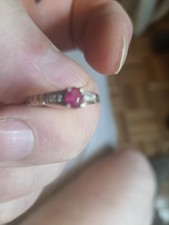 Sterling Silver Ruby Diamond