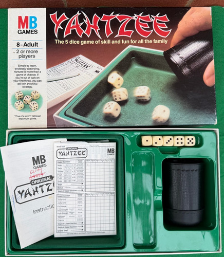 Yahtzee board dice game - yahtzee,