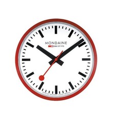 Mondaine Wall Clock Red Dial