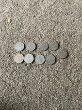 9 X Old Style 50p Coins