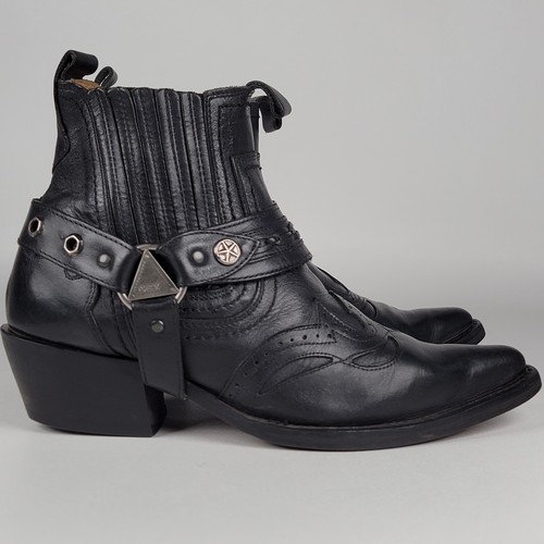 Gxb black leather cowboy - gxb,