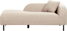 Right Hand Taupe Boucle Chaise