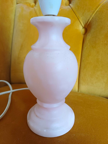 Pink marble table lamp base - pink,