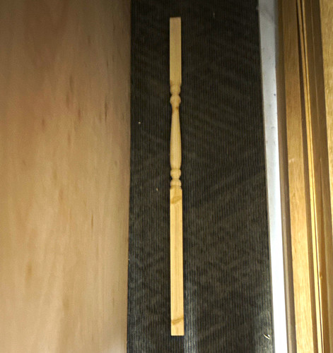 Turned wooden stair - turned,