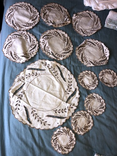 Hand embroidered table - 12,