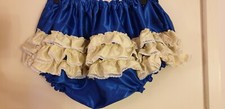SATIN RUFFLE FRILLY KNICKERS PANTS ,TV, LOLITA   DIAPER NAPPY  COVER SISSY MAID 