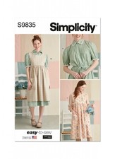 Simplicity Easy SEWING PATTERN S9835 Misses' Dress & Pinafore Apron XS-XL