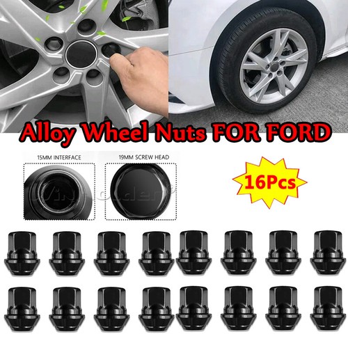 19mm black alloy wheel - wheel, nut