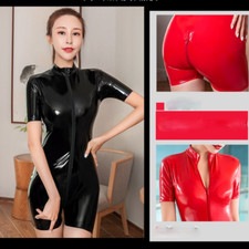 Lady Faux Leather Swimsuit