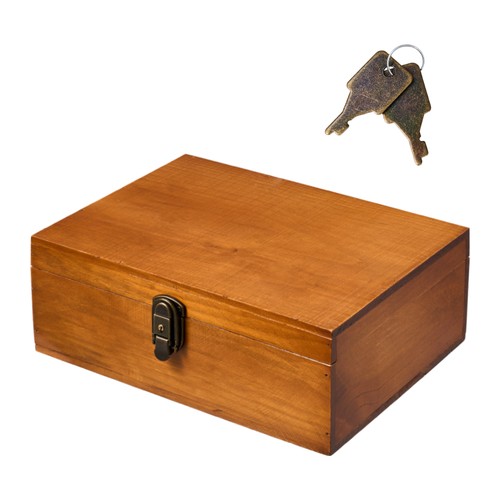 Rustic wooden storage box - wooden,