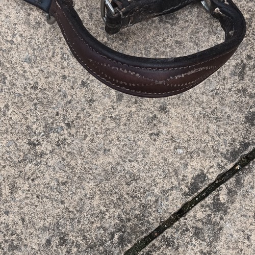 Brown leather vintage horse - brown,