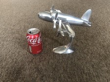 Aluminium  Deco Style Bomber Aircraft Propeller Plane Desk Model Sculpture