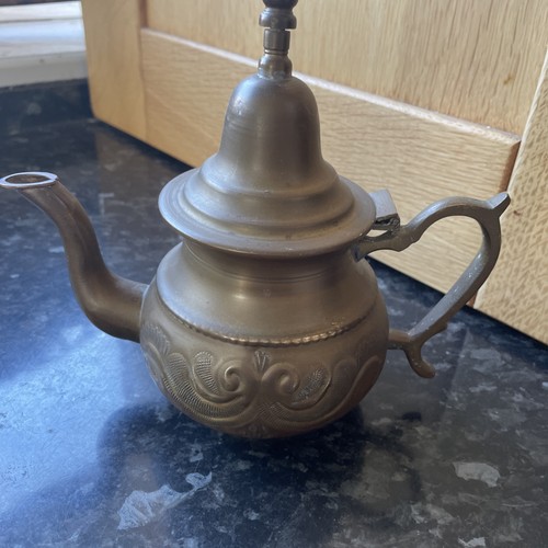 Vintage moroccan brass teapot - brass,