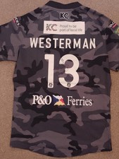 MENS HULL FC 2012 MATCH PLAYER WORN SHIRT SUPER LEAGUE RUGBY JERSEY WESTERMAN 13