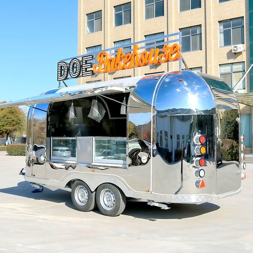 Food truck trailer mobile - truck,