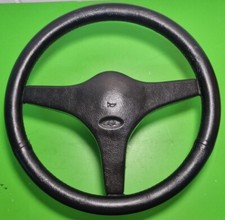 Morgan black leather steering wheel 14" diameter with boss 4/4
