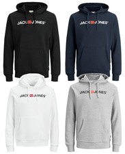 JACK & JONES Mens Hoodie Overhead Athletic Gym Sporty Hooded Sweatshirt Top