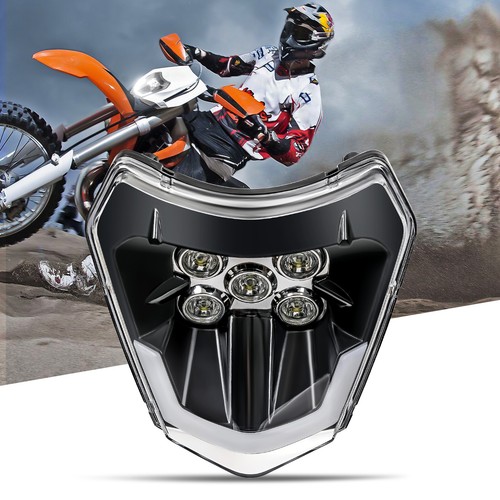 Dirt bike led headlight lo - led, hi/lo