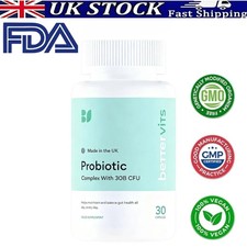 NEW Bettervits Probiotic Complex Gut Health 30B CFU Constipation Bloating Relief